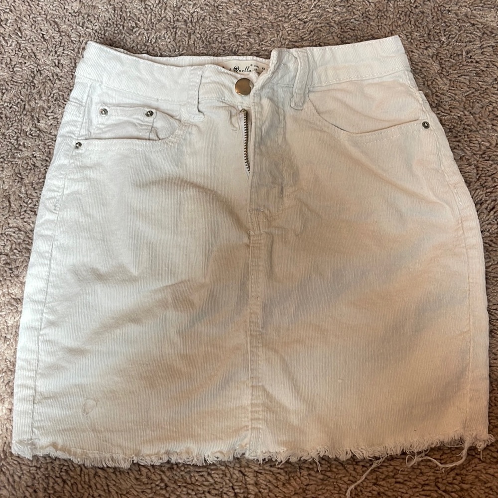 Just Quella white mini skirt